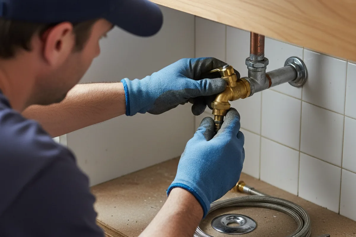 Shutoff valve and fitting work during Well Pump Repair in Gunlock